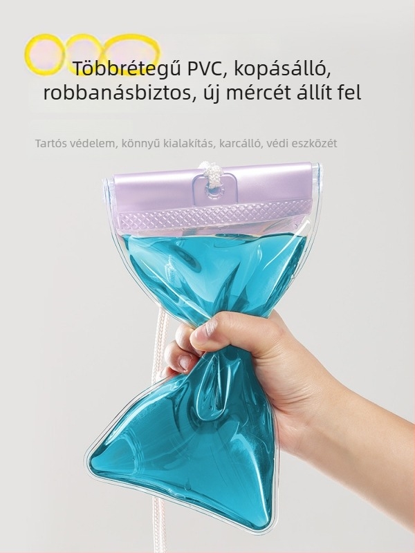 Telefonos vízálló táska érintőképernyőhöz, PVC-építés, vízálló anyag; logóval testreszabható; termékkód Td–m001–9