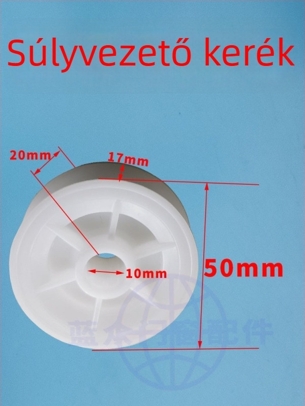 Garázsajtó hajtás részeinek készlet kézi leválasztáshoz áramkimaradás esetén, modell Mypj-1, tartalmaz vezető síneket, vezető kereket és fogaskerék