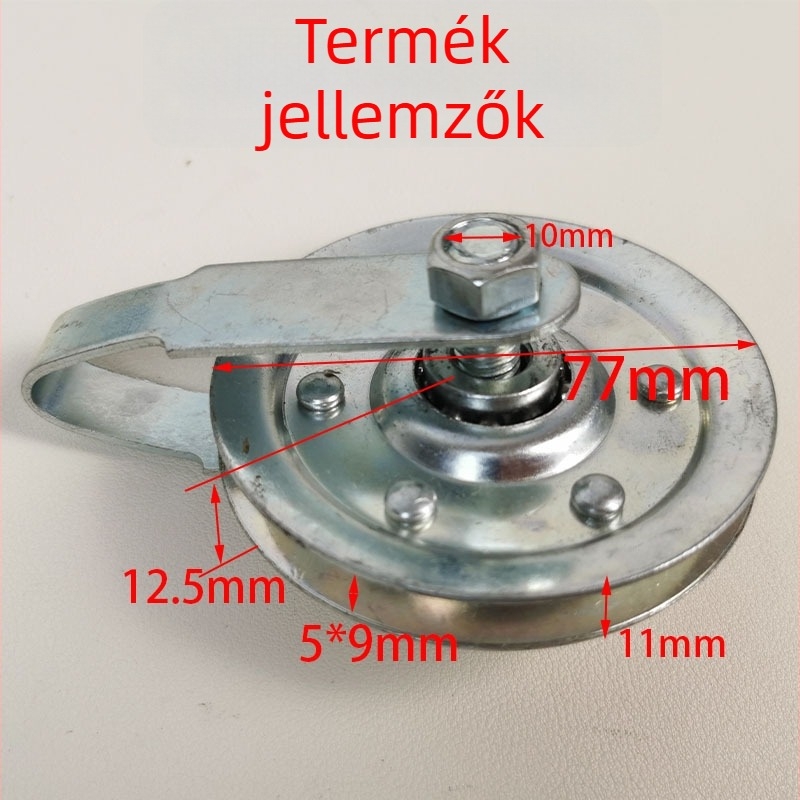 Garázsajtó hajtás részeinek készlet kézi leválasztáshoz áramkimaradás esetén, modell Mypj-1, tartalmaz vezető síneket, vezető kereket és fogaskerék