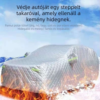 Vastagított autóponyva, jégeső és fagy elleni védelem, eső, hó és nap ellen, hőszigetelés, mind a négy évszakra