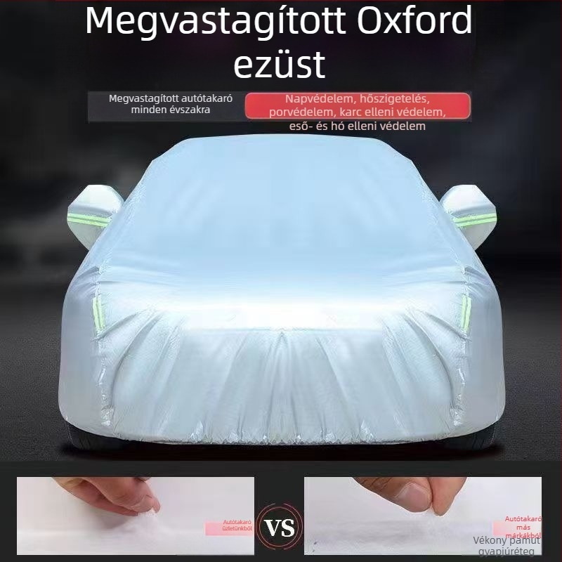Vastagított autóponyva, jégeső és fagy elleni védelem, eső, hó és nap ellen, hőszigetelés, mind a négy évszakra