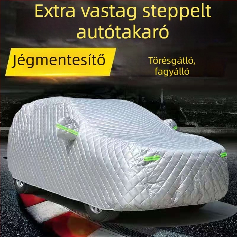Vastagított autóponyva, jégeső és fagy elleni védelem, eső, hó és nap ellen, hőszigetelés, mind a négy évszakra