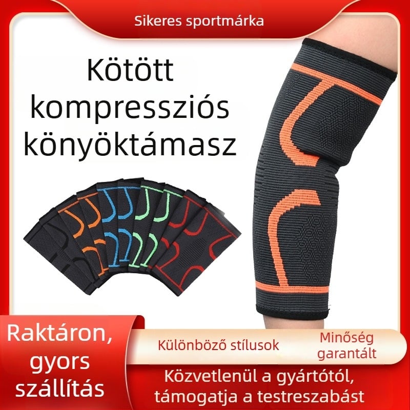 Kötött kompressziós könyökvédő, kültéri kerékpározáshoz és kosárlabdázáshoz – hosszú karvédé