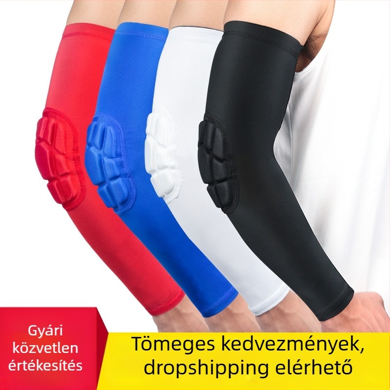 Légáteresztő könyökvédő méhsejt mintázattal, ütődés elleni sportvédő, kosárlabda, futball és hegymászás számára