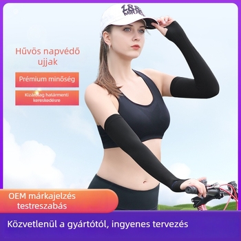 Uniszex jégselyem napvédő karvédők nyárra, kültéri kerékpározáshoz, gyorsan száradó nylon