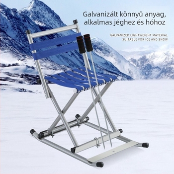 Fa jégszán gyerekeknek és felnőtteknek, összecsukható kivitel, Amber márka, téli szabadtéri sportok