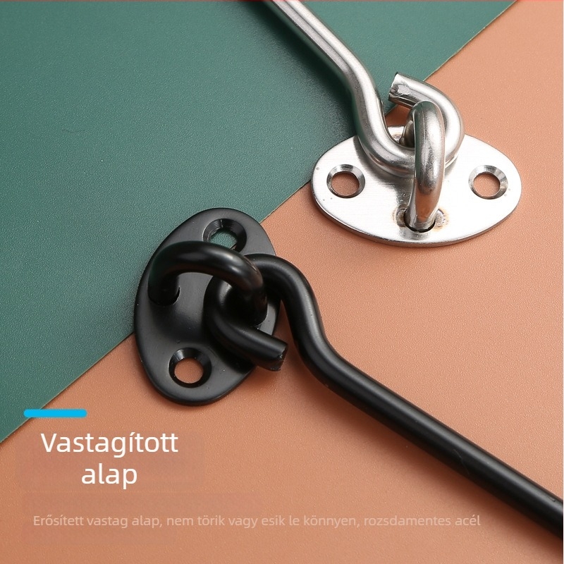 Rozsdamentes acél ablakkampó – fa ablakokhoz és ajtókhoz, korlátozó és zár, polírozott felület, új kínai stílus