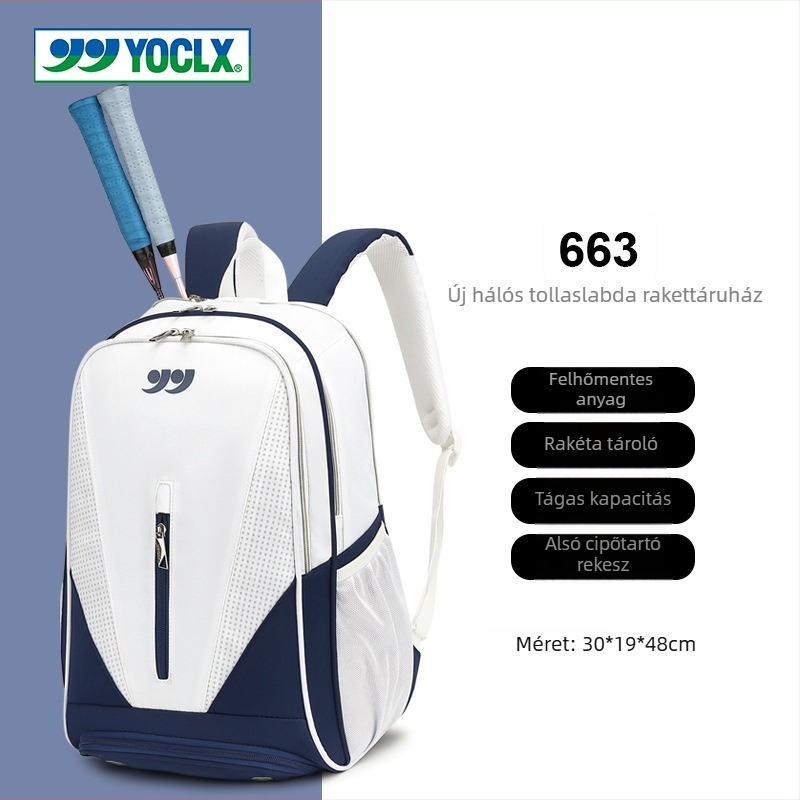 3 darabos hátizsák készlet a badminton és teniszezéshez, uniszex, nagy kapacitású, Oxford szövet és poliészter anyagból