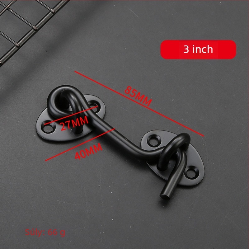 Rozsdamentes acél ablakhorog, kefés felülettel, szélbiztos ajtók és ablakokhoz, modell: ablakhorog, márka: Dawei, stílus: modern minimalist