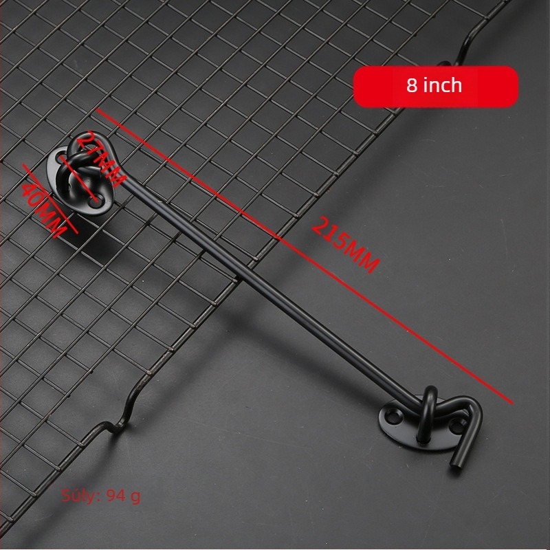 Rozsdamentes acél ablakhorog, kefés felülettel, szélbiztos ajtók és ablakokhoz, modell: ablakhorog, márka: Dawei, stílus: modern minimalist