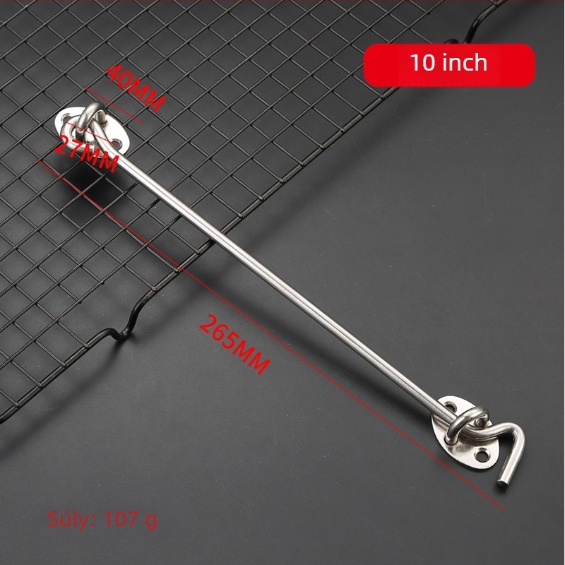 Rozsdamentes acél ablakhorog, kefés felülettel, szélbiztos ajtók és ablakokhoz, modell: ablakhorog, márka: Dawei, stílus: modern minimalist