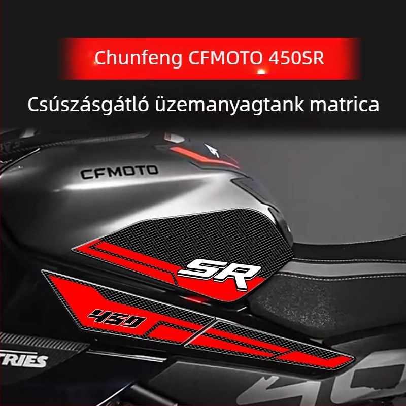 CFMOTO 450SR üzemanyag-tank csúszásmentes, kopásálló, vízálló 3D epoxigyanta matrica