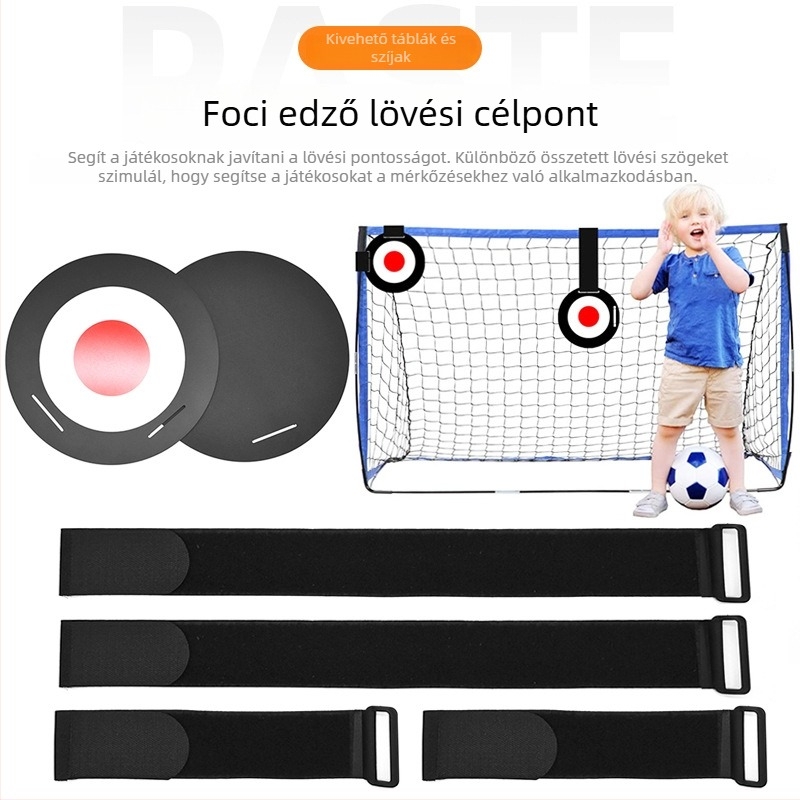 Futballlövésekhez piros szív jelöléssel készült pontos lövés gyakorlásához – lógatható edző cél fiataloknak