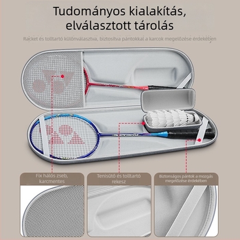 Badminton kiegészítői tároló doboz - hordozható vízálló keményhéjú tok, nyomásálló védelemmel, vászon anyag