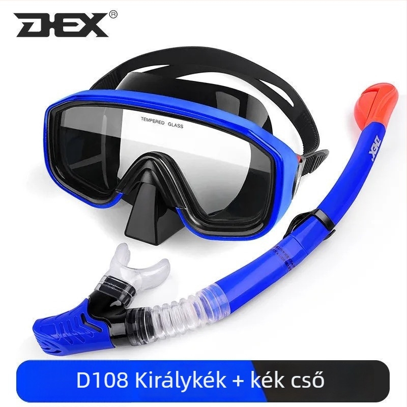 Búvár szemüveg száraz légzőcsővel és antifog lencsékkel – háromrészes snorkel-készlet