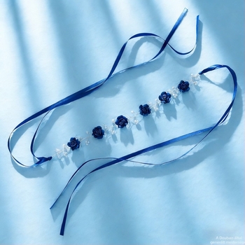 Sportos fejkendő virággal, puha agyagból, kézzel készített, női stílus, virág forma, hajkiegészítő