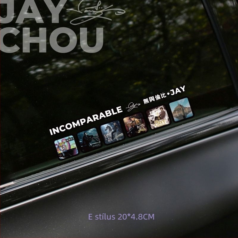 Autó karosszéria matrica – Jay Chou albumborító dizájn, mintázat: karakter, felhelyezés: szívócsésze, anyag: egyéb