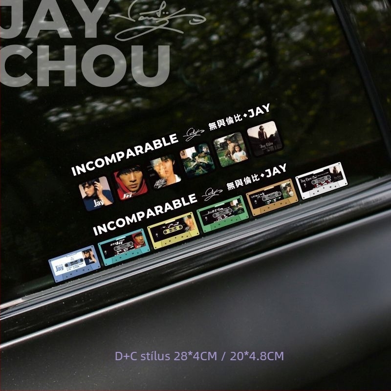 Autó karosszéria matrica – Jay Chou albumborító dizájn, mintázat: karakter, felhelyezés: szívócsésze, anyag: egyéb