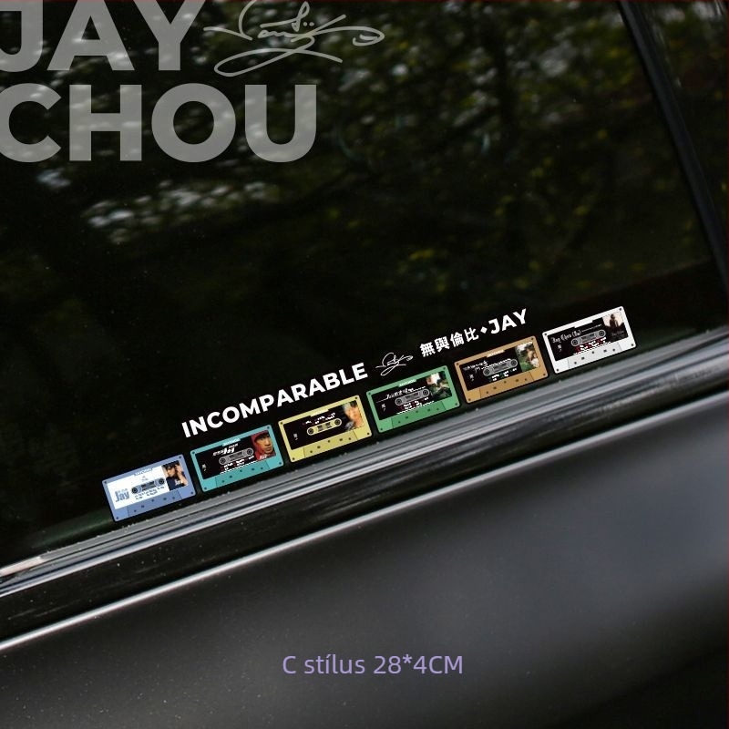 Autó karosszéria matrica – Jay Chou albumborító dizájn, mintázat: karakter, felhelyezés: szívócsésze, anyag: egyéb