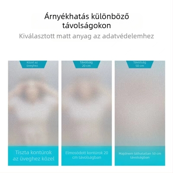 Elektrosztatikus üveg magánéletvédő fólia – fényáteresztő, nem átlátszó, geometriai mintázat, iroda és nappali számára