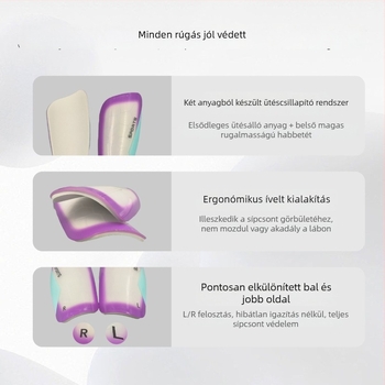 Sípcsontvédő futballhoz - műanyagból, beépíthető típus, MCA