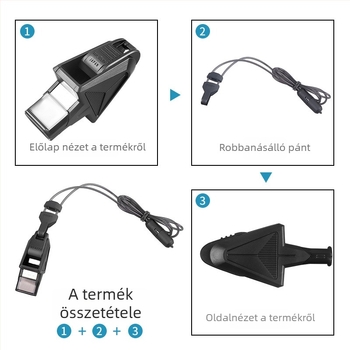 Molten professzionális síp – játékvezető síp kosárlabda, kézilabda, futball és röplabda számára, ABS, modell RA0040-KS