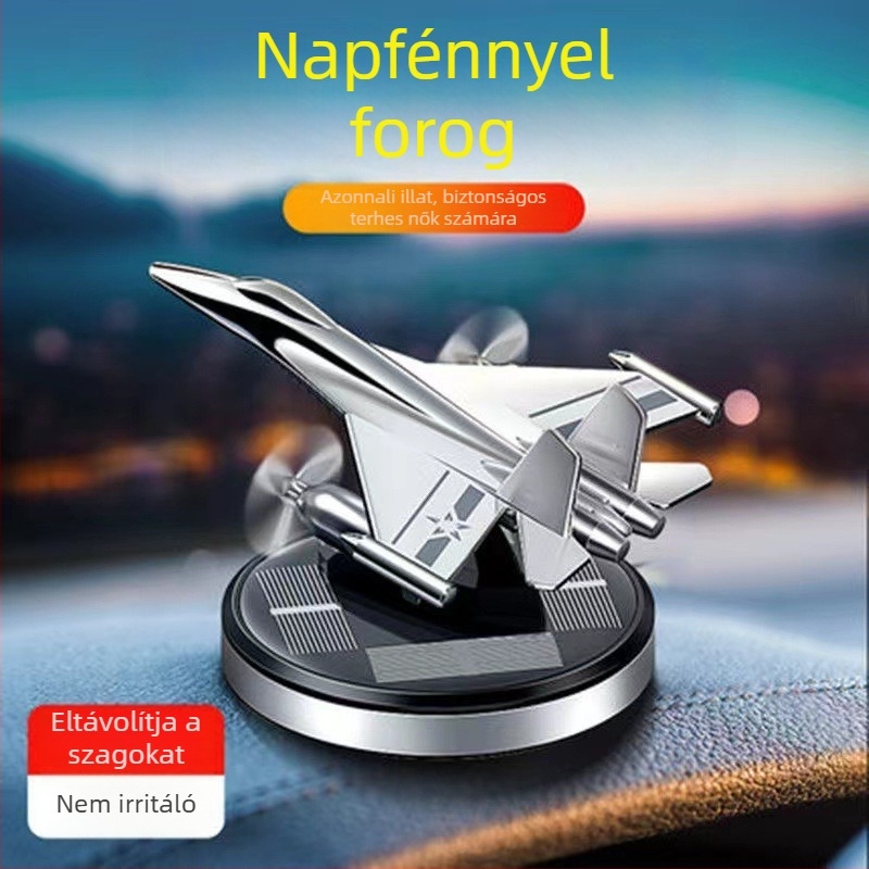 Prémium autóparfüm tartó napenergia forgó harci repülőgép dizájnnal