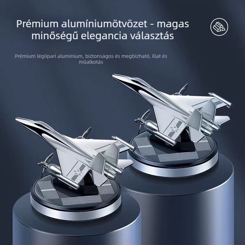 Prémium autóparfüm tartó napenergia forgó harci repülőgép dizájnnal