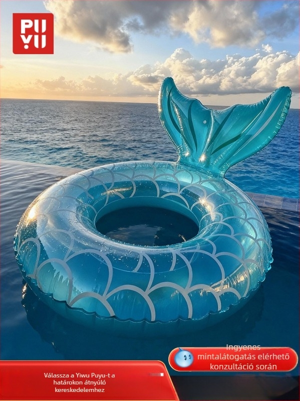 Sellőháttámla úszó gyűrű – környezetbarát PVC, 0.19 vastagság, kézi felfújás