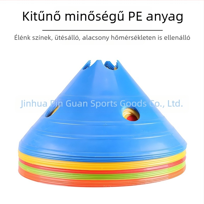 Futball-edzés korong logóval, LDPE anyagból, származás: Jinhua, Zhejiang, Crown márka, edzősegédeszköz futballhoz