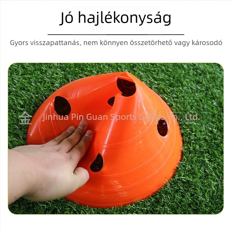 Futball-edzés korong logóval, LDPE anyagból, származás: Jinhua, Zhejiang, Crown márka, edzősegédeszköz futballhoz