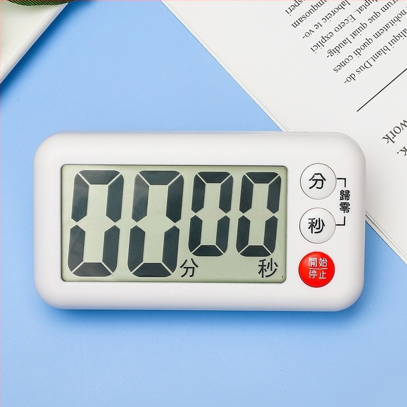Konyhai időmérő elektronikus mozgással, LCD kijelző, elemről működik, kronográf, japán stílus