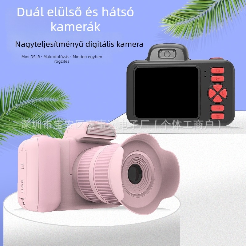 D31 gyerekeknek szóló digitális kamera, 2,0 hüvelykes LCD, 1–5 MP, TF-kártya tárhely, videófelvétel