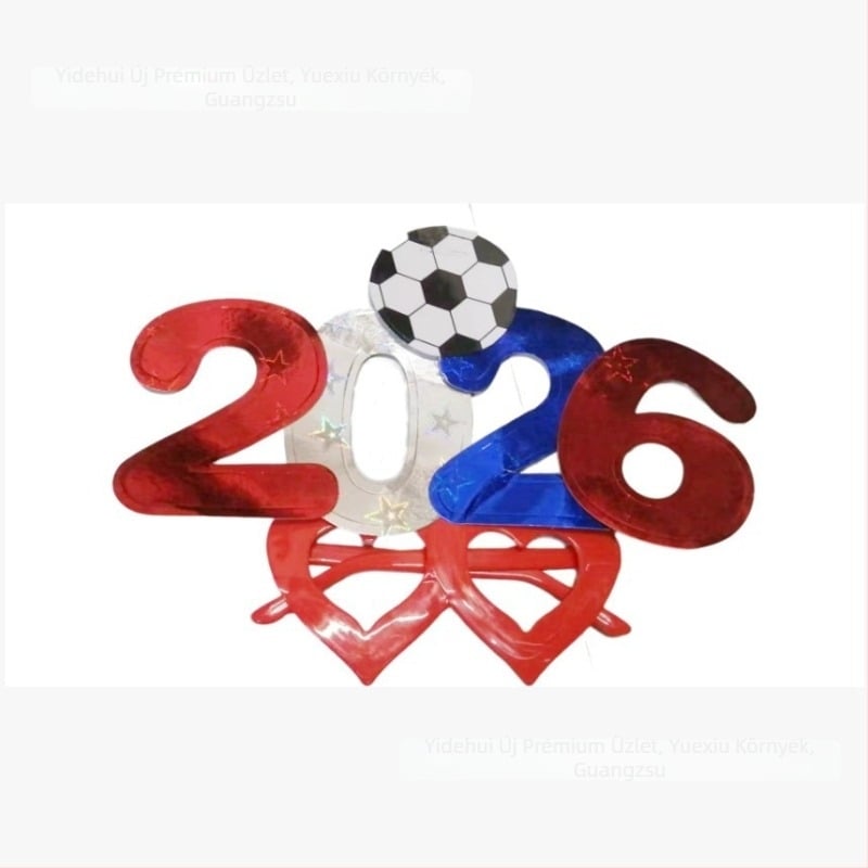 Futball szurkolói napszemüveg — műanyag, kézzel készült, testre szabható, szemüveg rekvizit, IP licenc nélkül