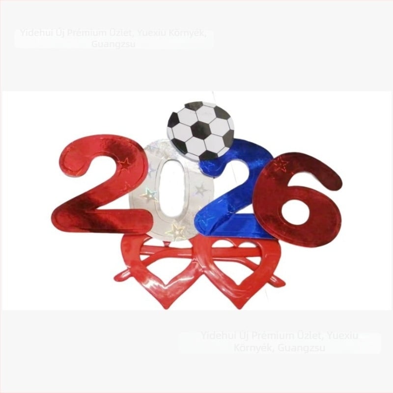 Futball szurkolói napszemüveg — műanyag, kézzel készült, testre szabható, szemüveg rekvizit, IP licenc nélkül