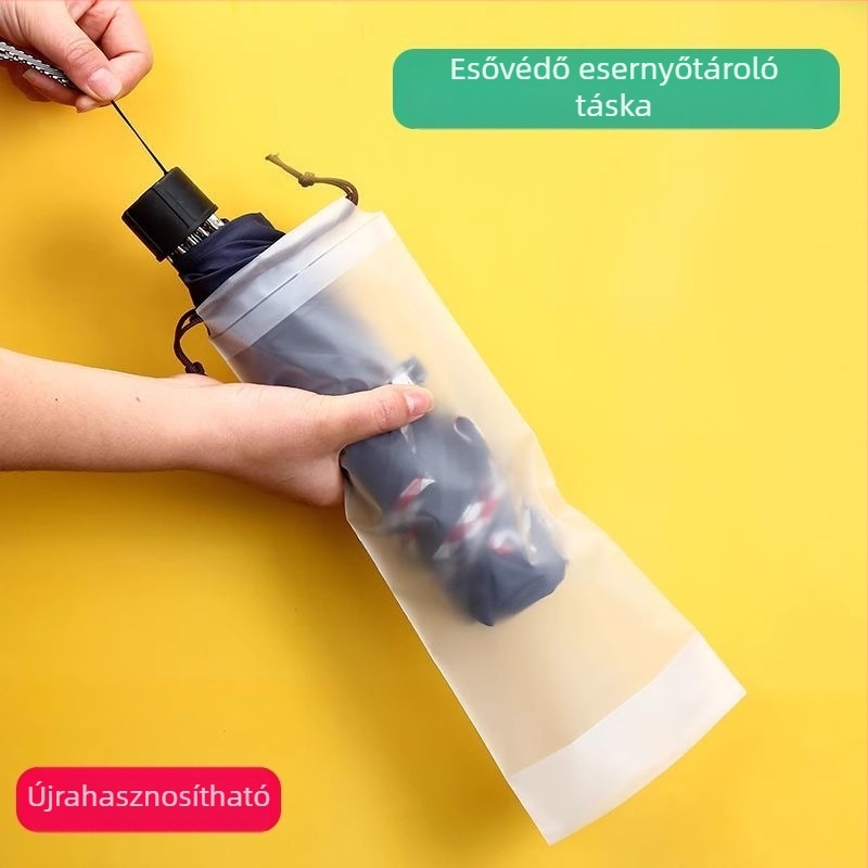 Esernyő tároló táska - hengeres, matt anyag, többfunkciós, mindennapi használatra, vízálló zárt tok