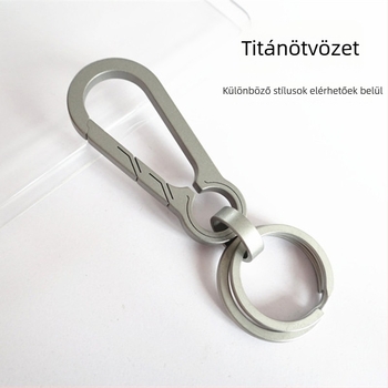 Titánium ötvözet kulcstartó, egységes kialakítás, titániumötvözet medál, modern minimalist stílus