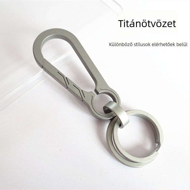 Titánium ötvözet kulcstartó, egységes kialakítás, titániumötvözet medál, modern minimalist stílus