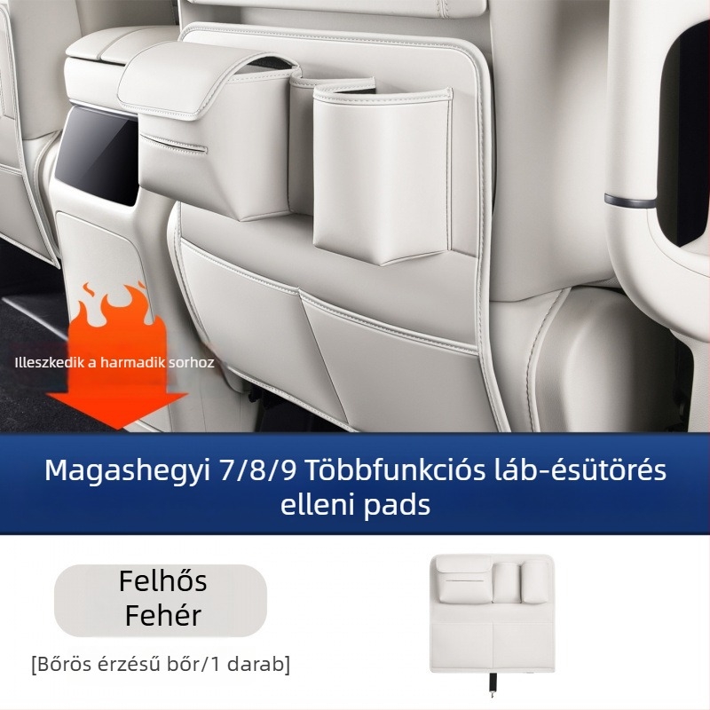 Alpine 7/8/9-ülés hátsó ajtóvédő párna, műanyag anyag, többfunkciós belső védő kiegészítő