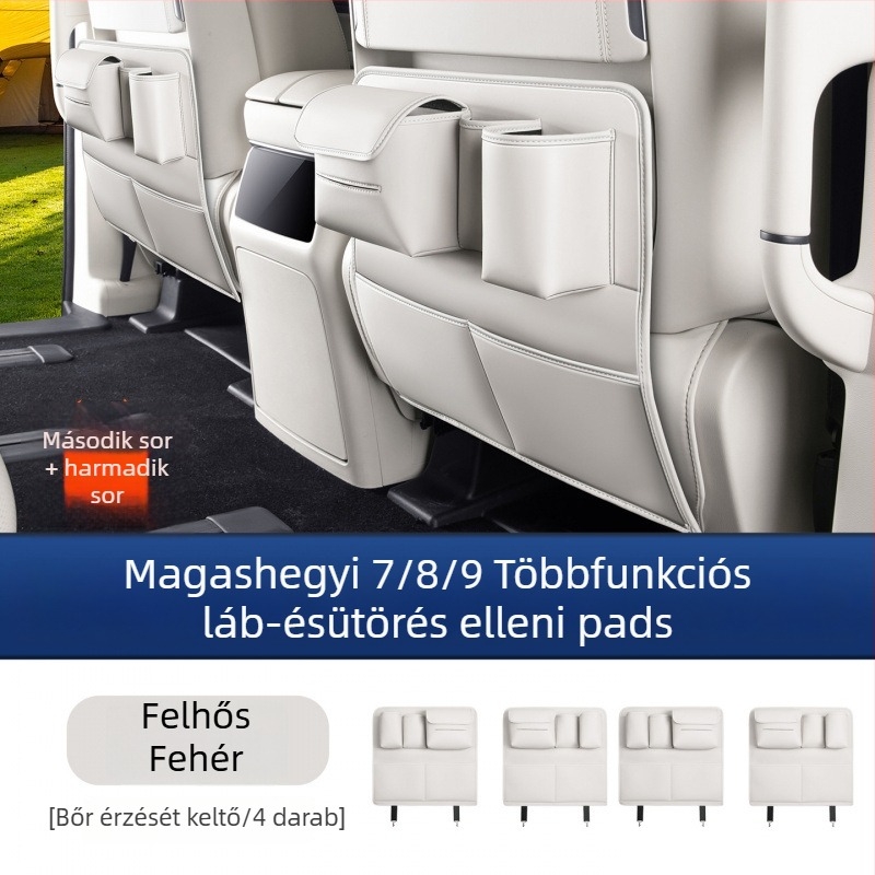 Alpine 7/8/9-ülés hátsó ajtóvédő párna, műanyag anyag, többfunkciós belső védő kiegészítő