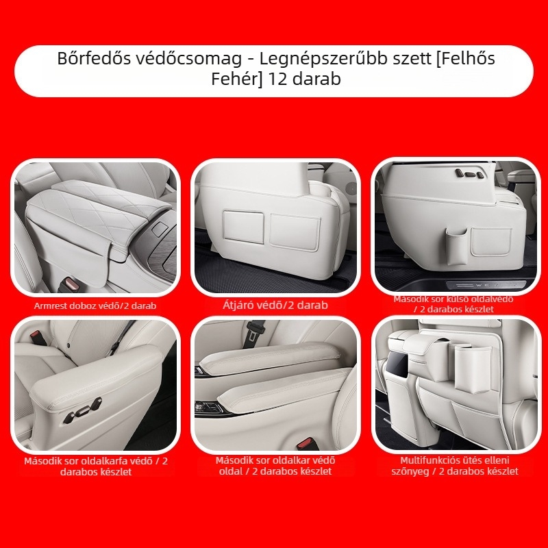 Alpine 7/8/9-ülés hátsó ajtóvédő párna, műanyag anyag, többfunkciós belső védő kiegészítő