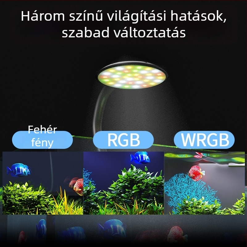 Akvarisztikus klip lámpa USB-tápellátású, dimmelhető LED, 3W