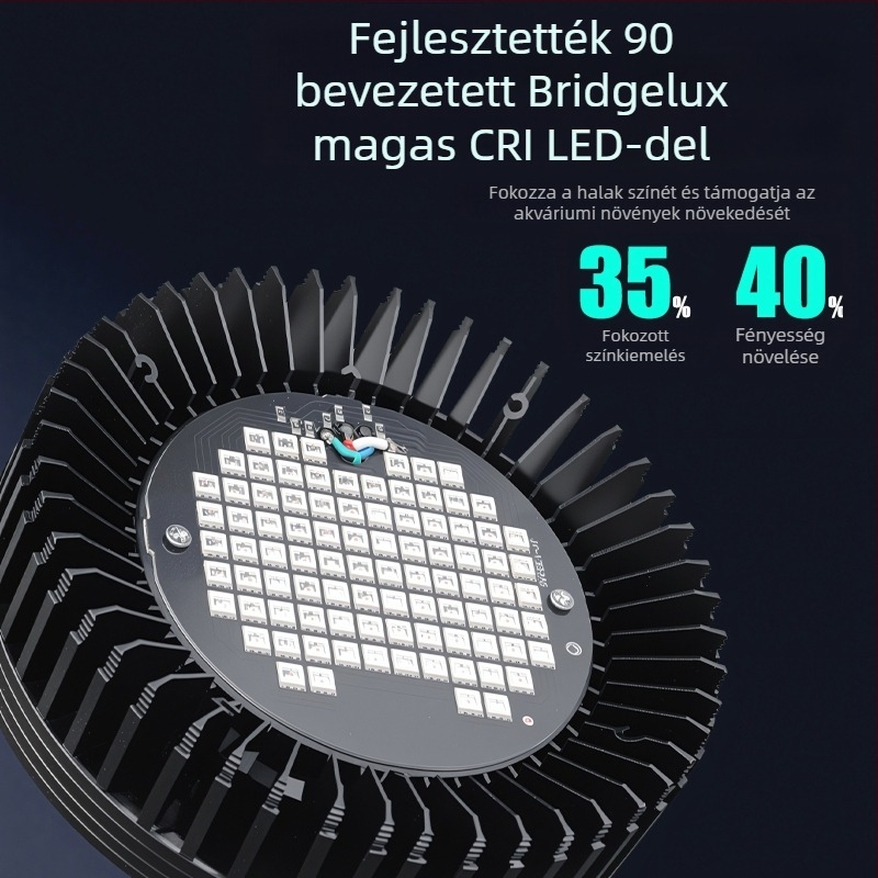Teljes spektrumos RGB akvárium LED világítás algagátláshoz, 35–80W, aranyhalakhoz és vízi növényekhez