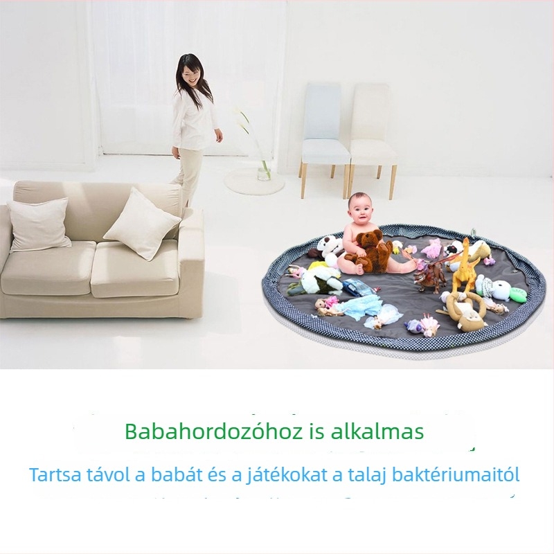 Húzózsinóros záródású játék-tároló táska, gyors pakolás és vízálló kültéri matrac