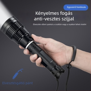 Kézi vízálló búvár LED-lámpa, 3000 lm, újratölthető 26650 akkumulátor, 4,2 V, vízálló