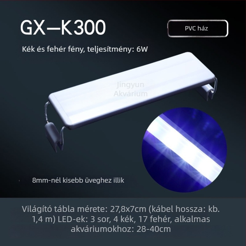 LED Akvárium Lámpa, energiatakarékos, vízálló, fény növényekhez az akváriumban, napfény-szimuláció, 5W