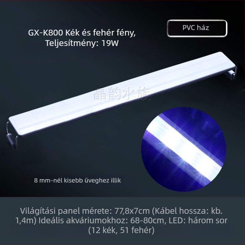 LED Akvárium Lámpa, energiatakarékos, vízálló, fény növényekhez az akváriumban, napfény-szimuláció, 5W