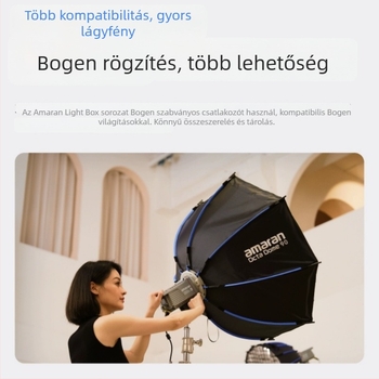 Fénydiffúzor-készlet fotózáshoz gyors szereléssel, több formájú diffúzorok (nyolcszög, négyzet, csík), nemszőtt anyag