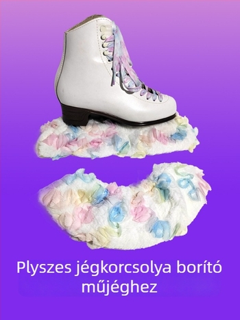 Plüss korcsolya pengeszsák PU-hálózatos felsőrésszel, borjúin talppal, egyréses kerekek, kerék anyaga poliészter