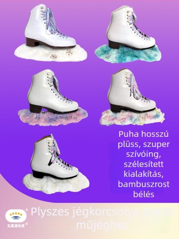 Plüss korcsolya pengeszsák PU-hálózatos felsőrésszel, borjúin talppal, egyréses kerekek, kerék anyaga poliészter